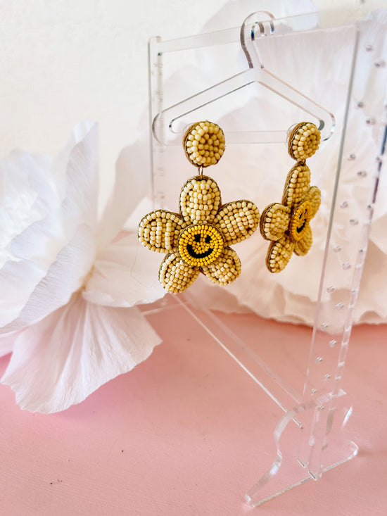 Flower Smiley Earrings