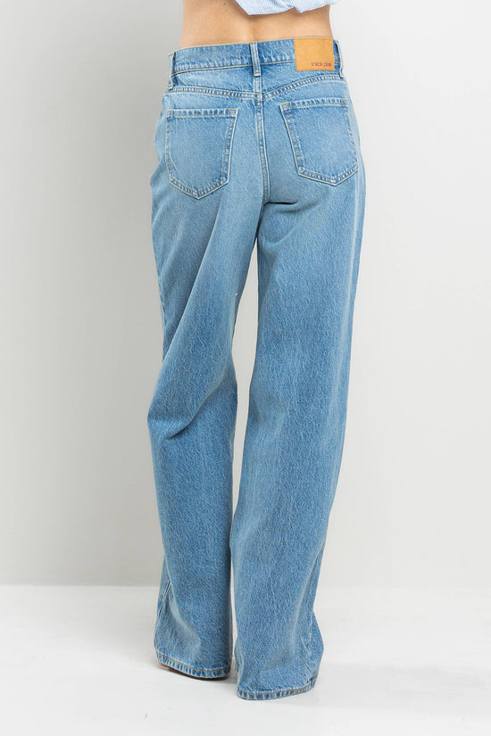 HIGH RISE WIDE LEG JEANS IN MEDIUM LIGHT