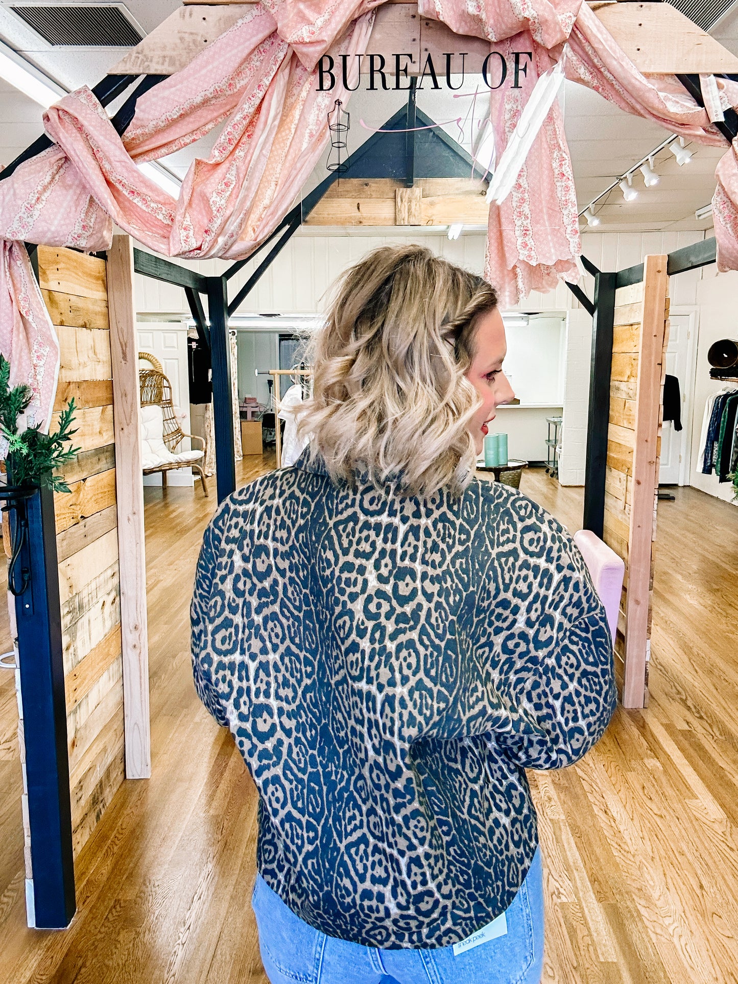 Leopard Denim Jacket