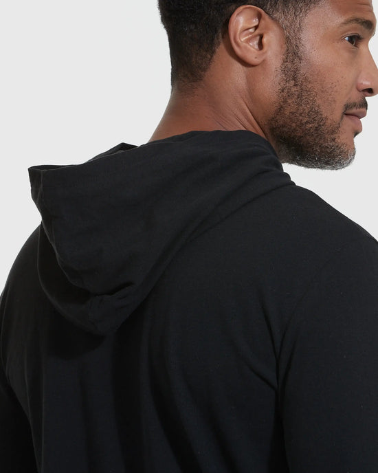 Long Sleeve T-Shirt | Hooded | Black