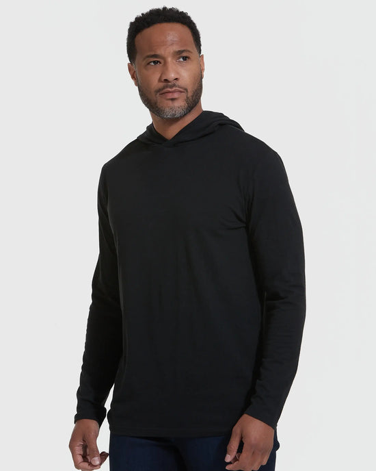 Long Sleeve T-Shirt | Hooded | Black