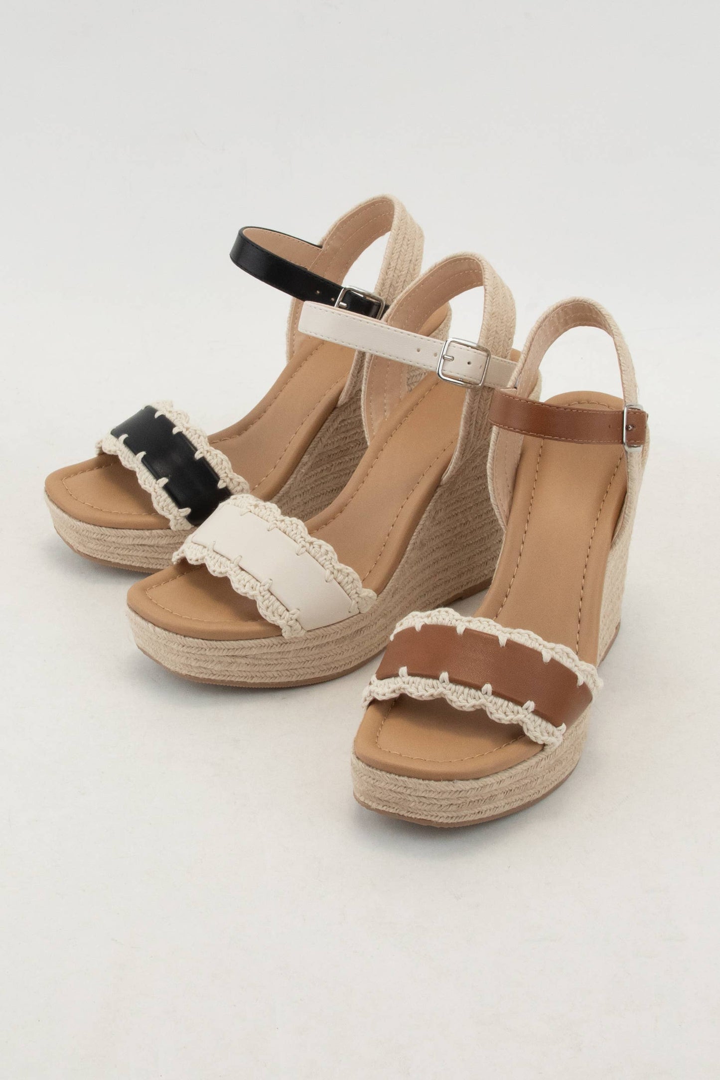 BONE ESPADRILLES WEDGE HEELS