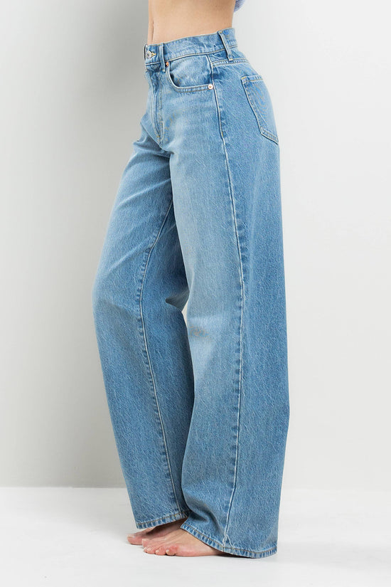 HIGH RISE WIDE LEG JEANS IN MEDIUM LIGHT